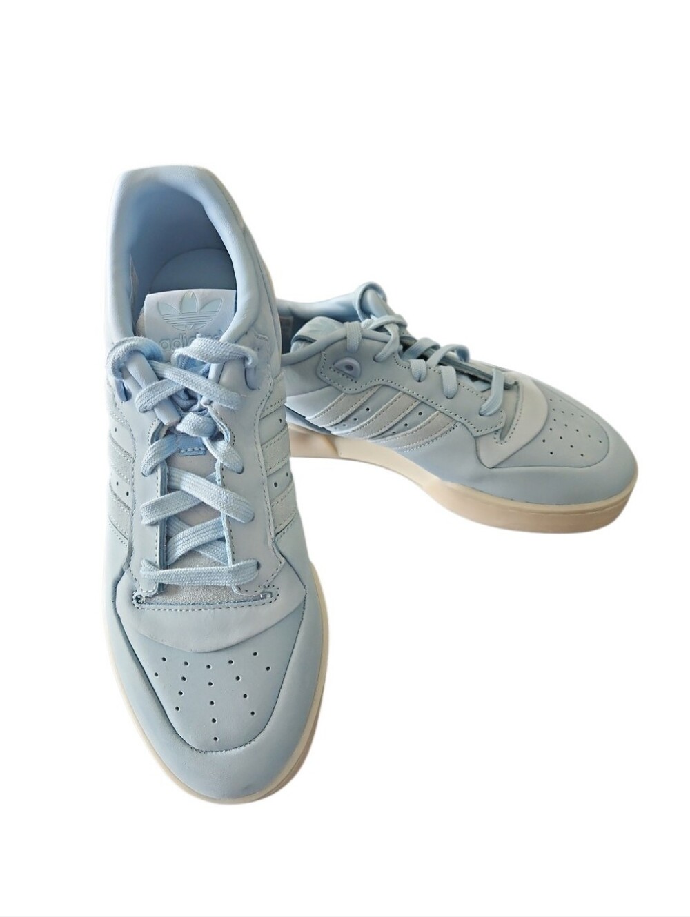Adidas Rivalry Lux Low Clear Blue Women's 9.5 Leather/Suede Sneakers NEW